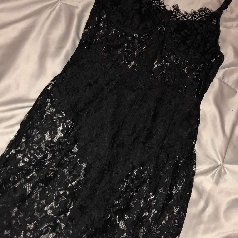 Lace see-through dress